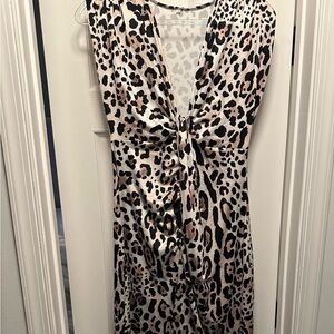 Leopard print dress- size M New w/o tags- vacation style